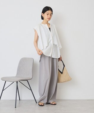 AMERICAN HOLIC 【マルチ機能】レイヤードデザインブラウス Off White