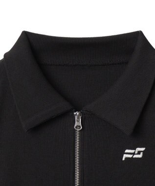 WEGO ヴィンテージウォッシュWZIPトップス ブラック