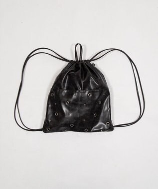 WEGO ハトメデザインナップサック ブラックその他