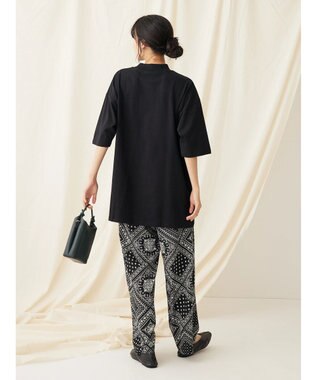CRAFT STANDARD BOUTIQUE モックネックリングドットチュニック Black