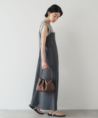 russet レザー巾着4WAYショルダーバッグ(CE-1454) D.Brown