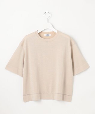 J.PRESS LADIES L 【洗える・抗菌防臭】LUREX ラメ ニットT ベージュ系