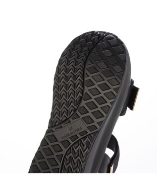 MODE ET JACOMO <noyau>厚底サテンベルクロスポーツサンダル ブラック