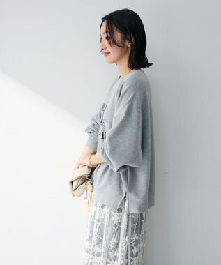 Green Parks オーバーサイズロゴ裏毛プルオーバー Gray Mixture