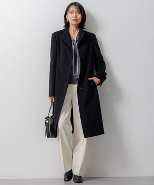 23区 【洗える】ウォームストレッチ ワイドパンツ アイボリー系