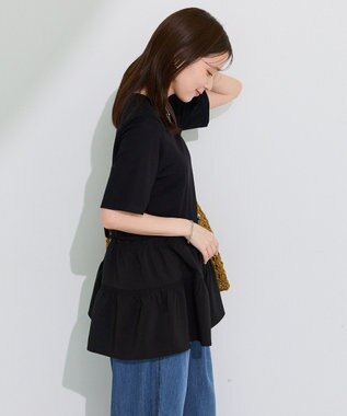Green Parks 裾ドッキングプルオーバー Black