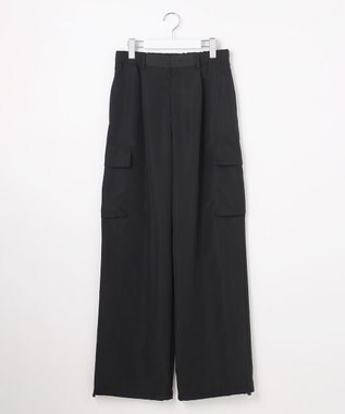 自由区 L 【17号サイズまで展開】ハイカウントカーゴ パンツ ブラック