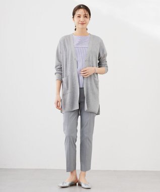 J.PRESS LADIES L 【WEB限定カラーあり・抗菌消臭・吸水速乾】サッカージャージー フレンチスリーブ カットソー ブルー系1