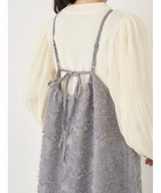 earth music&ecology フラワージャガードキャミワンピース Gray