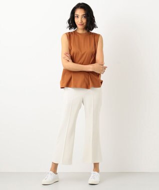 #Newans 【洗える】バックシャンデザインカットソー テラコッタ系