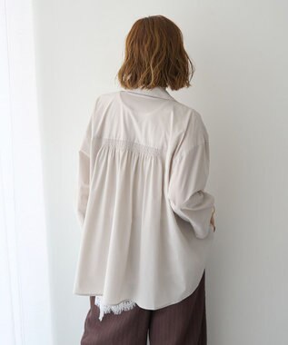 YECCA VECCA 【UVカット/接触冷感/遮熱】バックギャザーテーラードライトジャケット Light Beige