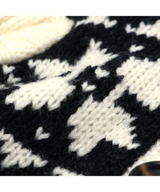 PET PARADISE リサとガスパール 背中開きニット 小型犬 ホワイト×ブラック