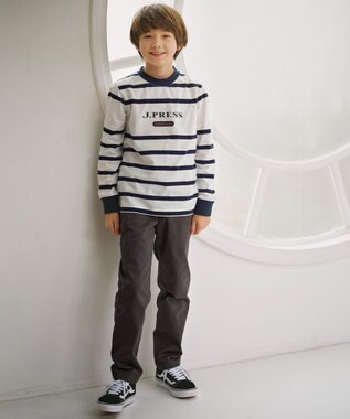 J.PRESS KIDS 【110-130cm】ボーダー カットソー オフホワイト系1