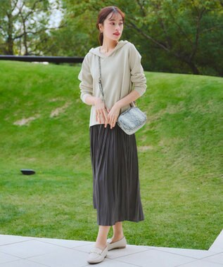 Tiaclasse 【洗える】サマーニットフードパーカートップス エクリュ