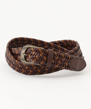  【伸びる/日本製】レザーメッシュ ベルト