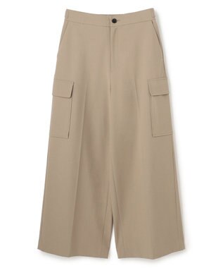 UNFILO ウールライク カーゴワイドパンツ ベージュ