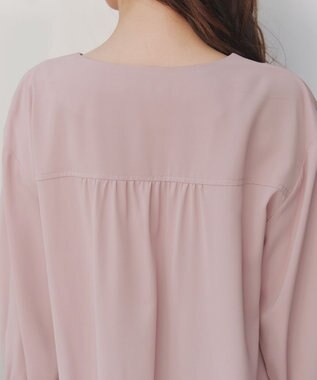 Tiaclasse L 【洗える】プリーツスリーブブラウス ピンク