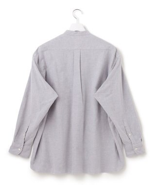 J.PRESS YORK STREET 【UNISEX】オックス起毛 バンドカラーシャツ ライトグレー系