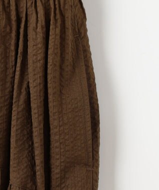 23区 L 【SLOW/一部店舗限定】コットンローンウェーブ バルーン ワンピース ブラウン系