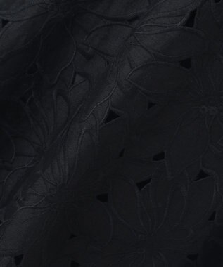 23区 【R(アール)】リネンエンブロイダリー スカート ブラック系