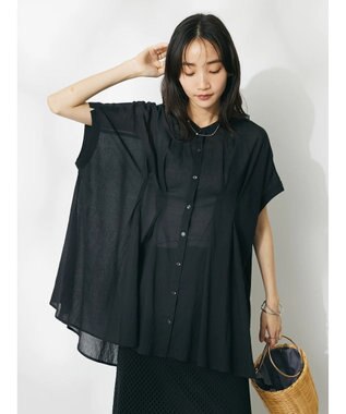 CRAFT STANDARD BOUTIQUE ウ゛ィンテージボイルタックチュニック Black