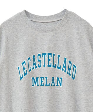 Green Parks 袖折り返しカレッジＴシャツ Gray Mixture