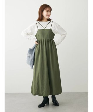 Green Parks ・ＥＬＥＮＣＡＲＥ　ＤＵＥ　バルーンキャミワンピース Khaki
