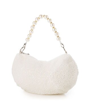 UNBILLION カシュカシュ cachecache / パール調ビーズワンハンドルバッグ