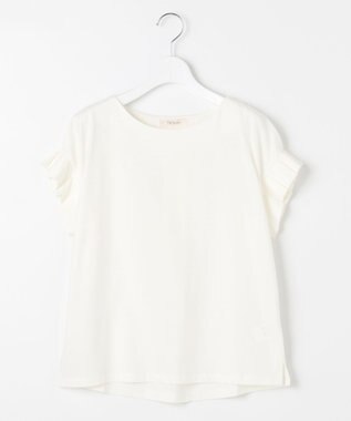 Feroux 【UVケア】タックスリーブ Tシャツ ホワイト系