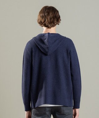 JOSEPH HOMME ヴィスコースリンクスジャガード　パーカ ネイビー系