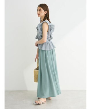 Green Parks ・ＳＵＧＡＲ　ＳＰＯＯＮ　２ｗａｙペプラムブラウス Sax