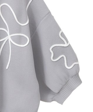 Green Parks ・ＥＬＥＮＣＡＲＥ　ＤＵＥ　ライン刺繍５分袖ニット Beige