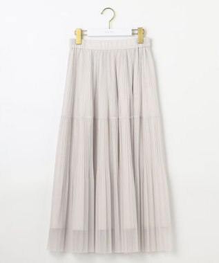 ANY SIS 【洗える】シアーストライププリーツ スカート アイボリー系