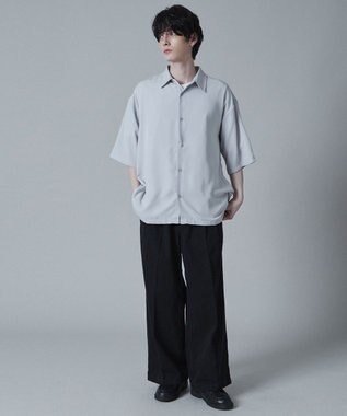 WEGO トロミBIGシャツ（S） ライトグレー