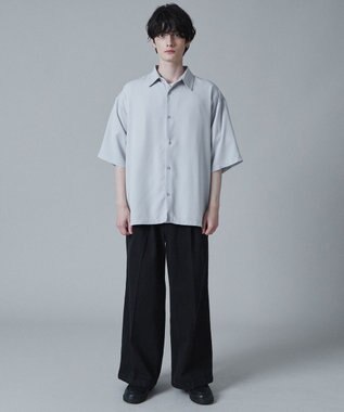 WEGO トロミBIGシャツ（S） ライトグレー