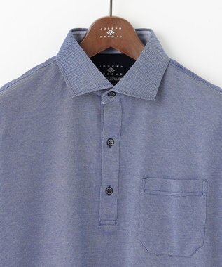 JOSEPH ABBOUD クールビズ【WEB限定・速乾】シャンブレー ポロシャツ ブルー系