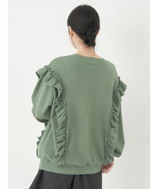 earth music&ecology フリルスウェットプルオーバー Mint