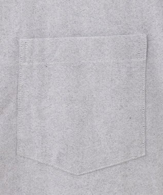 J.PRESS YORK STREET 【UNISEX】起毛オックスフォードシャツ/バンドカラー ライトグレー系