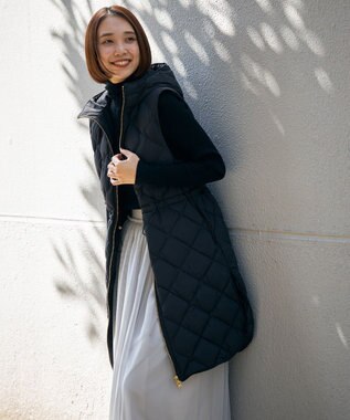 UNFILO 【TAION×UNFILO】フード付き ジレ ブラック