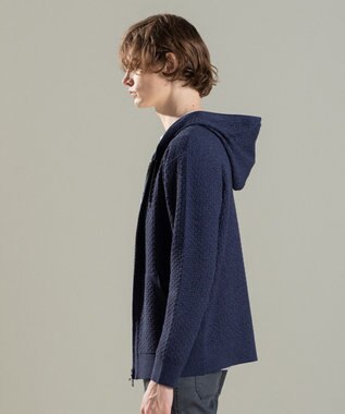 JOSEPH HOMME ヴィスコースリンクスジャガード　パーカ ネイビー系