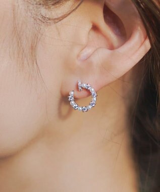 Tiaclasse 【金属アレルギー対応】ストーンサークルピアス シルバー