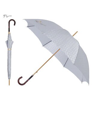 MOONBAT FURLA 長傘 モノグラムジャガード UV 日本製 グレー