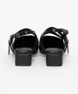 WEGO ダブルベルトポインテッドシューズ ブラック