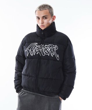 WEGO 【ユニセックス着用ITEM/MLサイズ展開】パファーグラフィックブルゾン ブラック