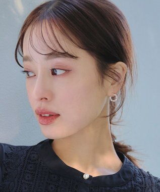 Tiaclasse 【金属アレルギー対応】ストーンサークルピアス ピンクゴールド