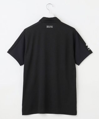 23区GOLF 【MEN】【吸水速乾】ポンチコンビ ポロシャツ ブラック系