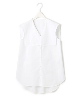 ICB 【洗える】ヴィンテージスパンブロード ビックカラーブラウス オフホワイト系