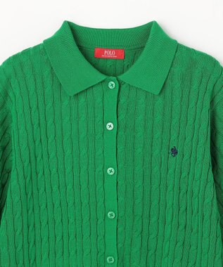 ANY 【POLO BCS別注】ケーブルニットポロ グリーン