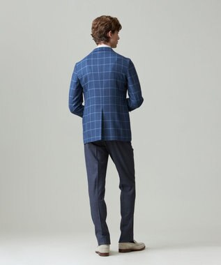 J.PRESS MEN 【NEWSTAGE】シルキーリファインドチェック ジャケット/総裏 ダルブルー系4