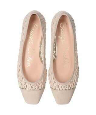 Bridget Birkin 【Bridget Birkin】レースチュール切り替えパンプス ベージュ雑材
